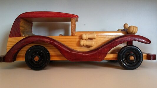 Rent a car wooden car childhood photo