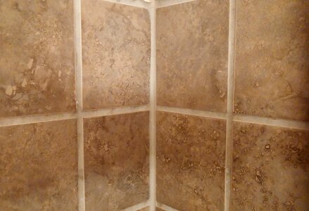 Grout bathroom wall