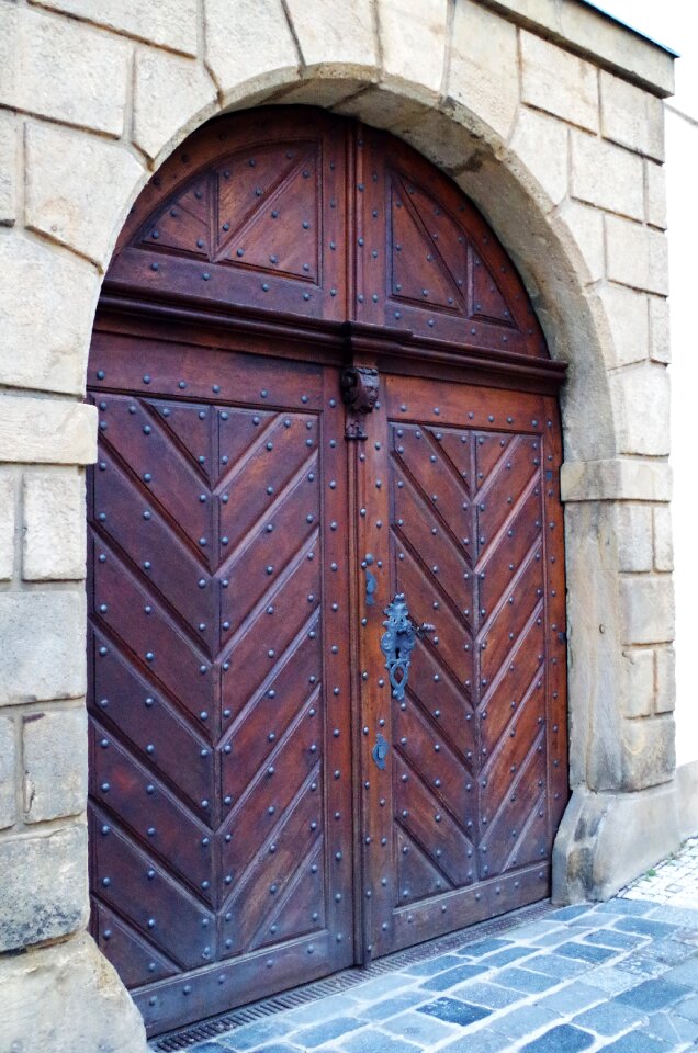 Door wood rounded