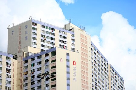 Blue day apartment construction