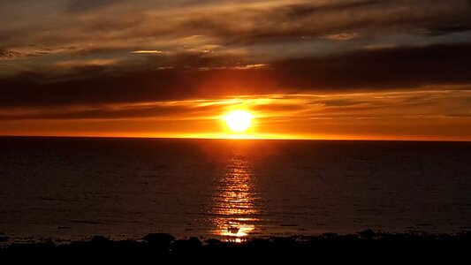 Sea evening sky romantic photo