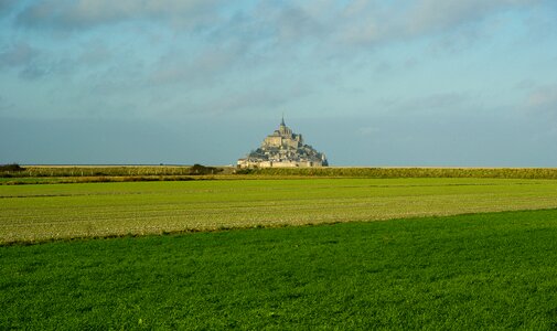 Normandy mont saint michel abbey photo