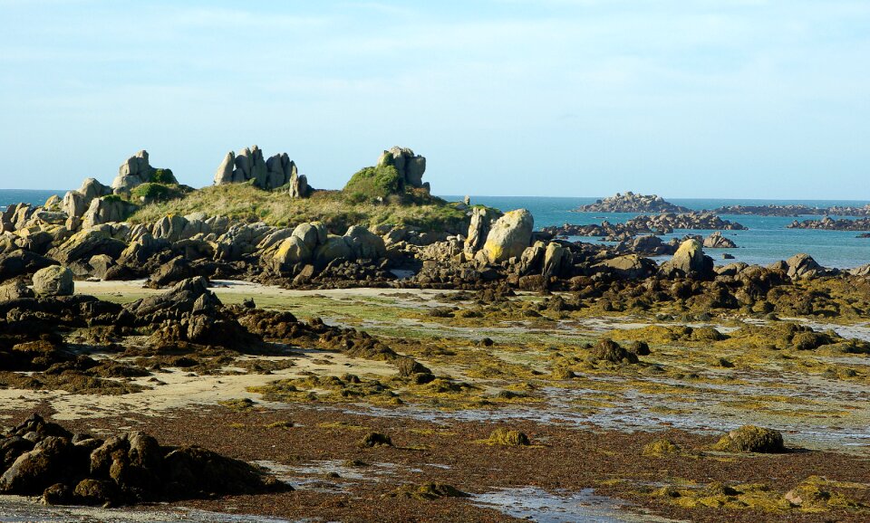 Granite rocks low tide