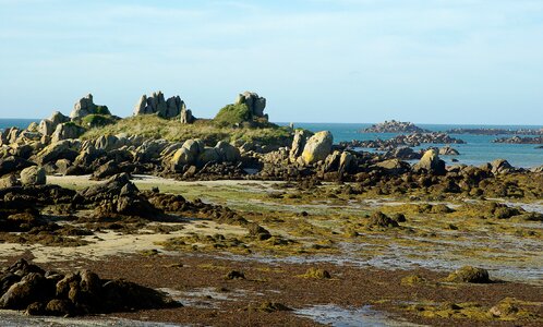 Granite rocks low tide