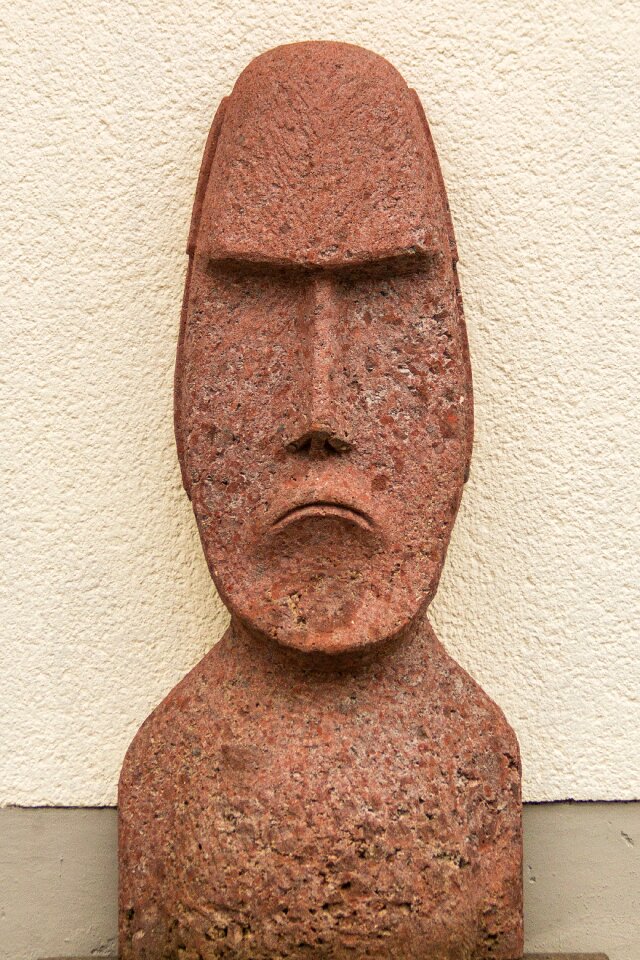 Easter island rock figure