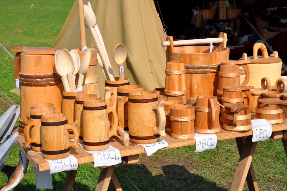 Wood middle ages ladles