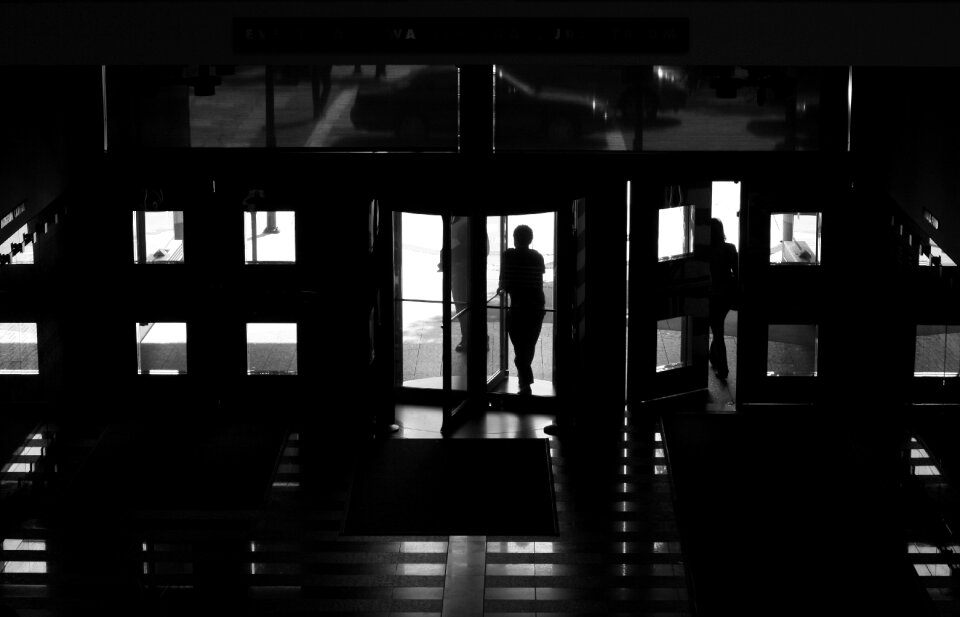 Urban architecture black door