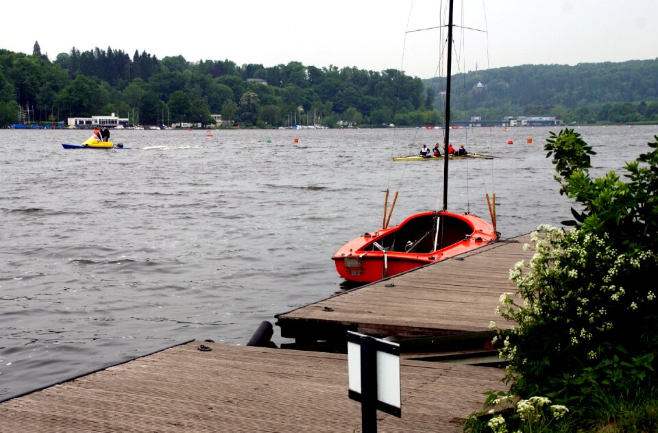 Rowing boat sail baldeneysee