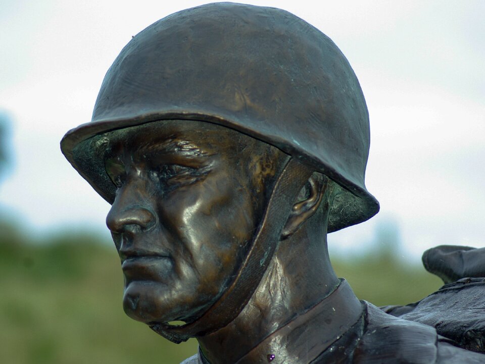 Soldier helmet landing