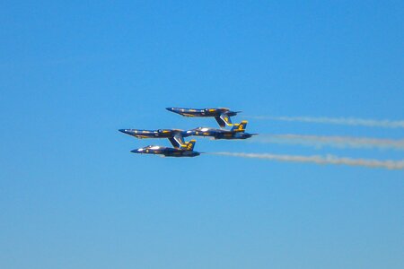 Flugshow jet fighter formation