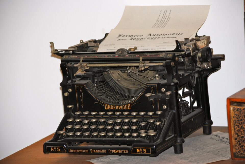 Type letter vintage typewriter photo