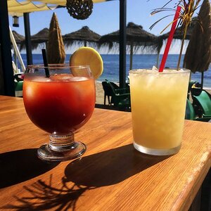 Glass drinks decorative
