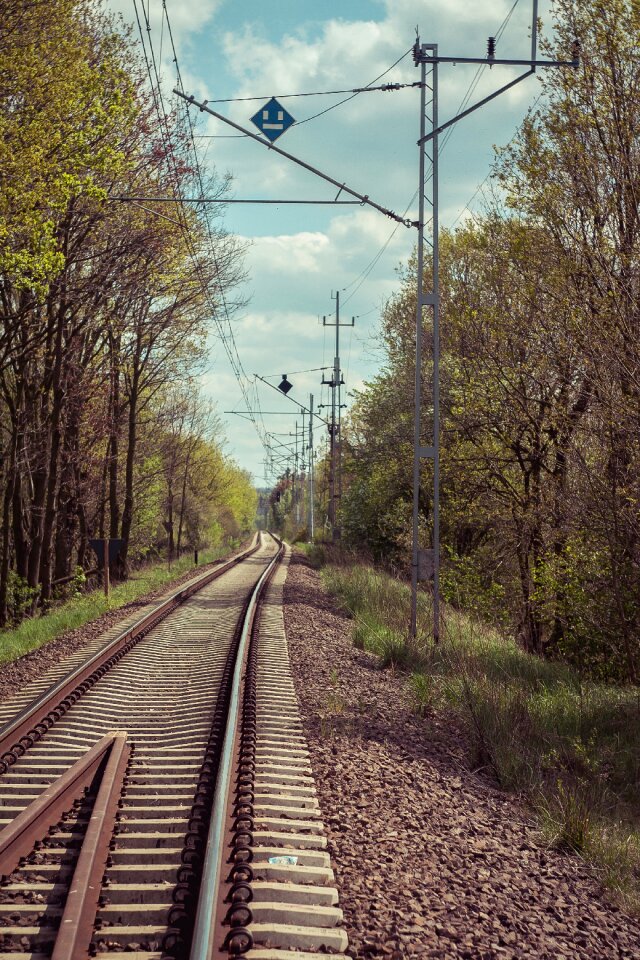 Railroad tracks transport sleepers