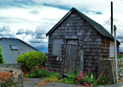 Wooden building abandoned