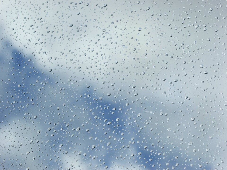 Raindrop sky glass