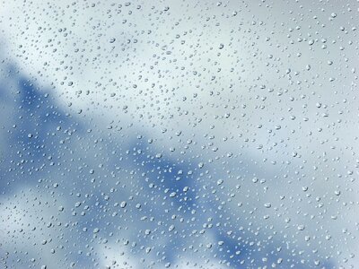 Raindrop sky glass