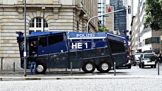 Police frankfurt demonstration photo