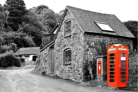 British telephone box photo