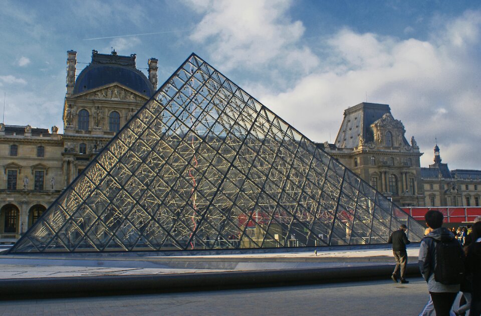 Glass building the background