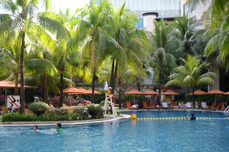 Outdoor pool summer water
