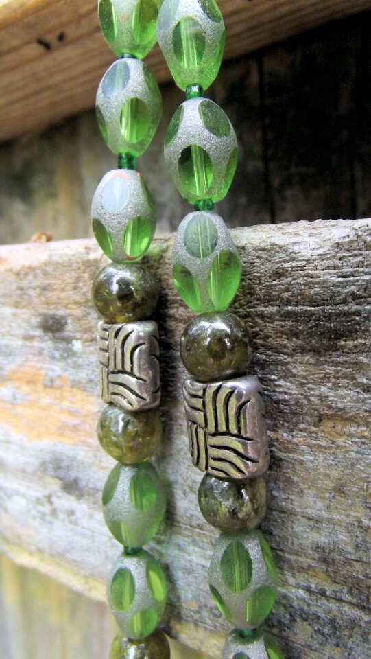 Toggle necklace genuine gemstone