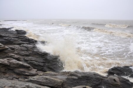 Sea storm splash photo