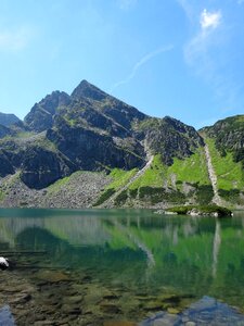 Poland mountains black pond a tracked