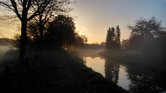Morgenstimmung sky river landscape
