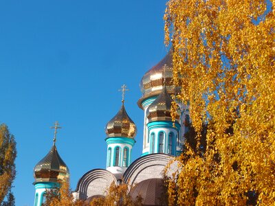 Yellow gold temple photo