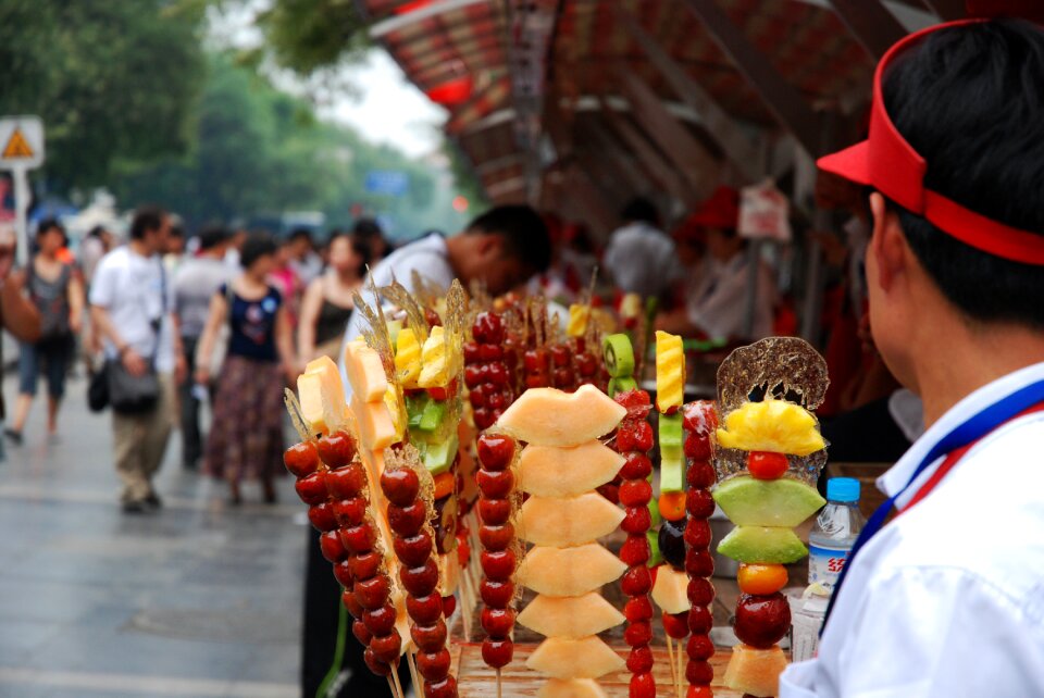 Market colorful people