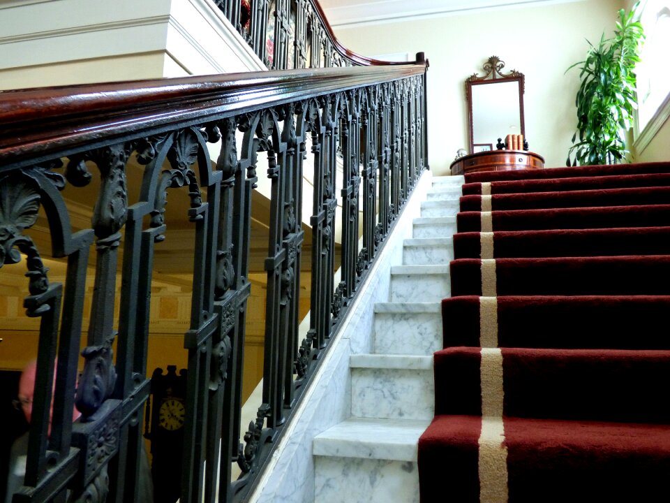 Rug runner iron railing