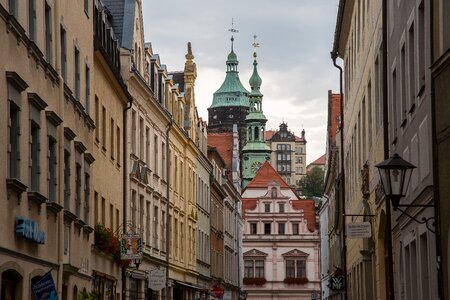 Historic old town houses facades pirna photo