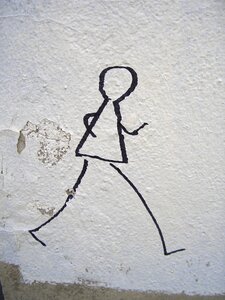 Graffiti moscow stick figure
