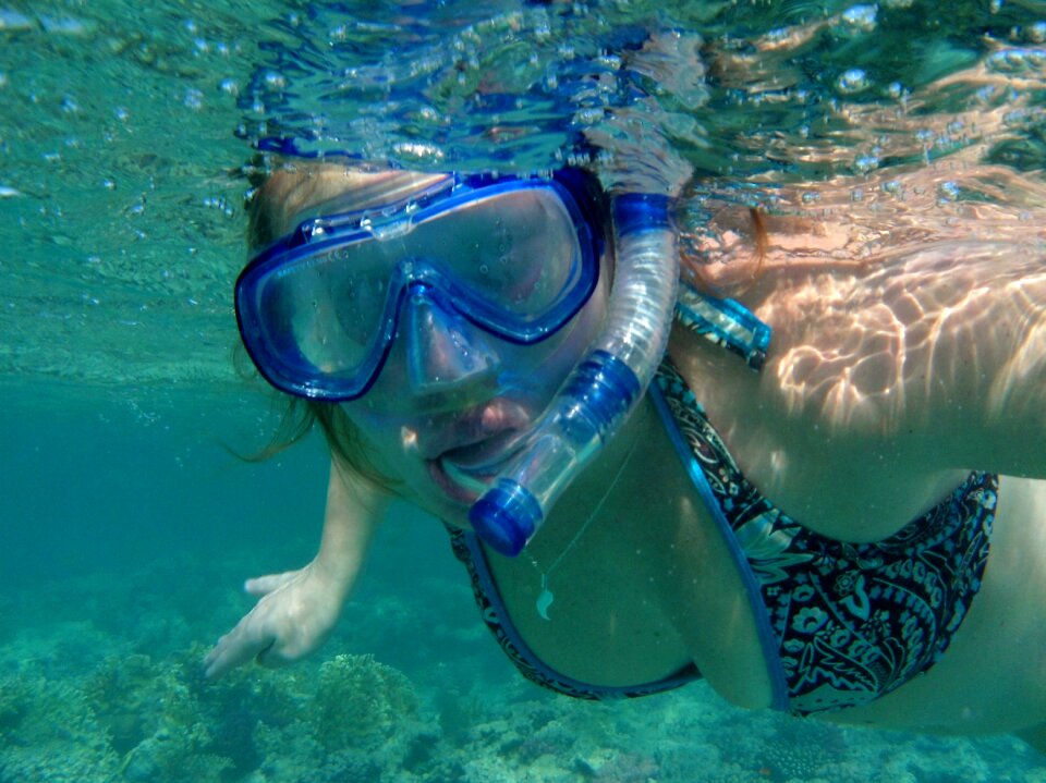 Diving goggles snorkel sea
