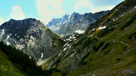 Hiking mountaineering alpine