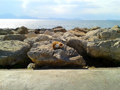 Rocks sea water