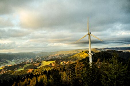 Wind power nature rotor blades photo