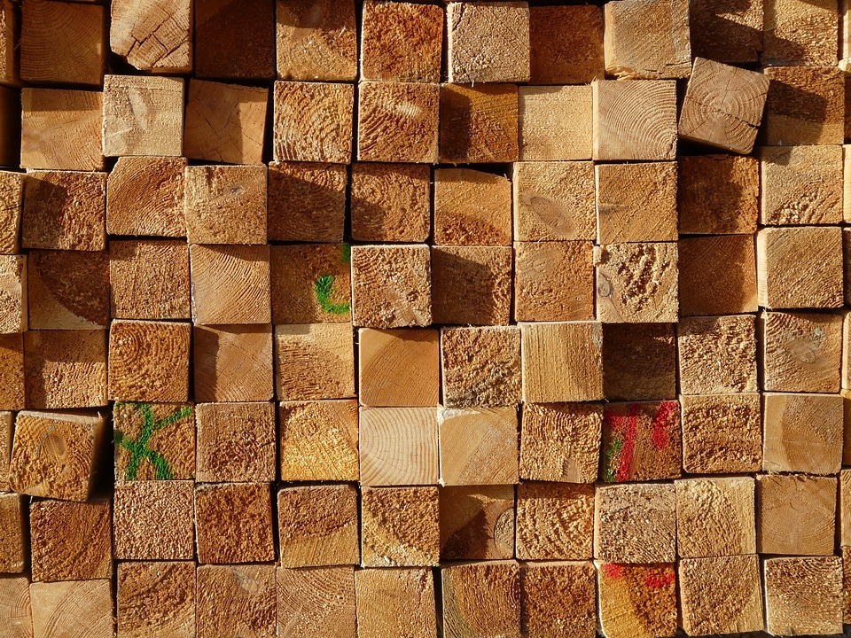 Planks wood storage