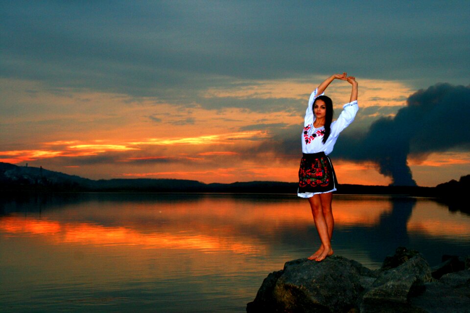 Reflection in the evening beauty
