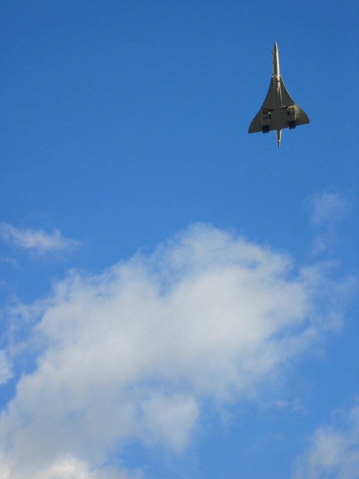 Supersonic aircraft flying travel