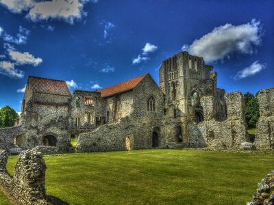 Abandon building castle acre priory photo