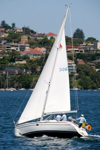 Sea sailing boat walk