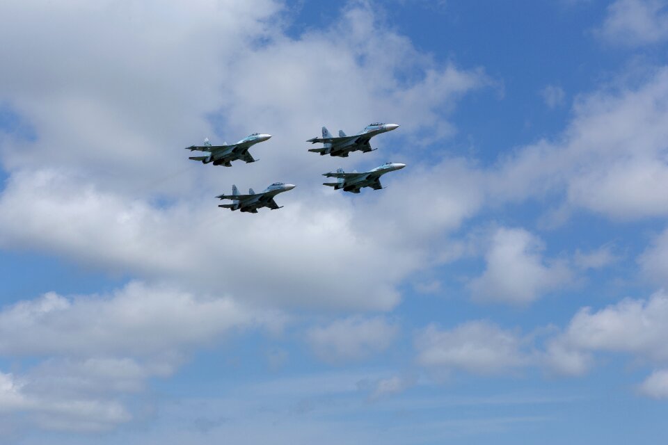 Aircraft fighter clouds