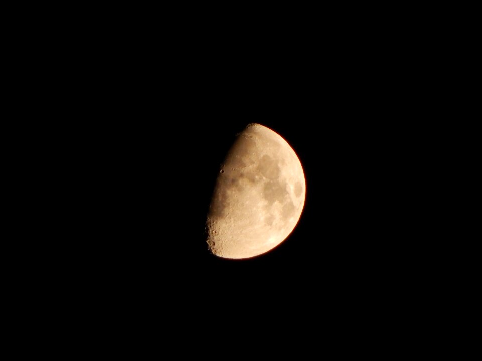 Night sky darkness crescent