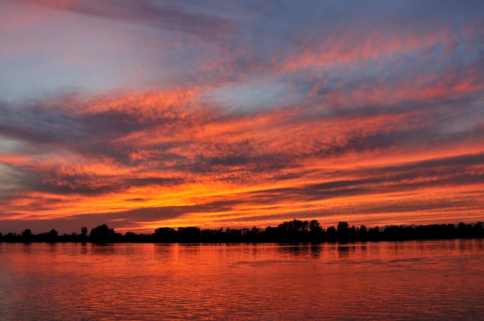 Water evening nature photo