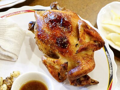 Roasted chicken food meat photo