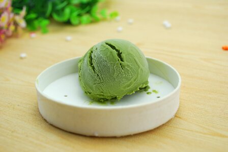 Ice cream green dessert