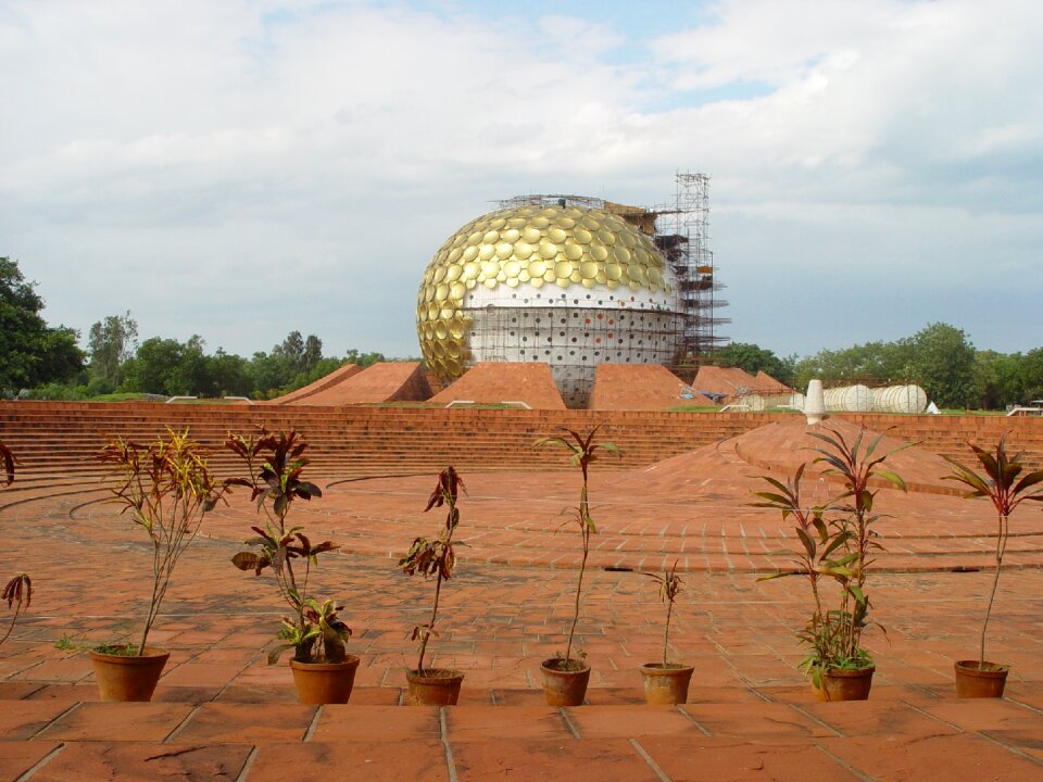 Pondichery ashram golden dome