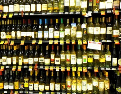 Wine market bottles