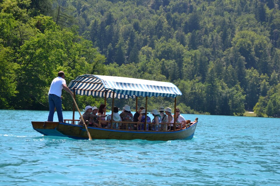 Ladder blue water tourist